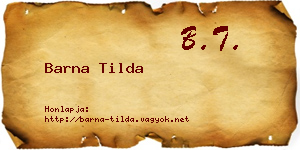Barna Tilda névjegykártya