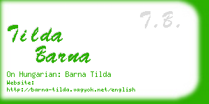 tilda barna business card